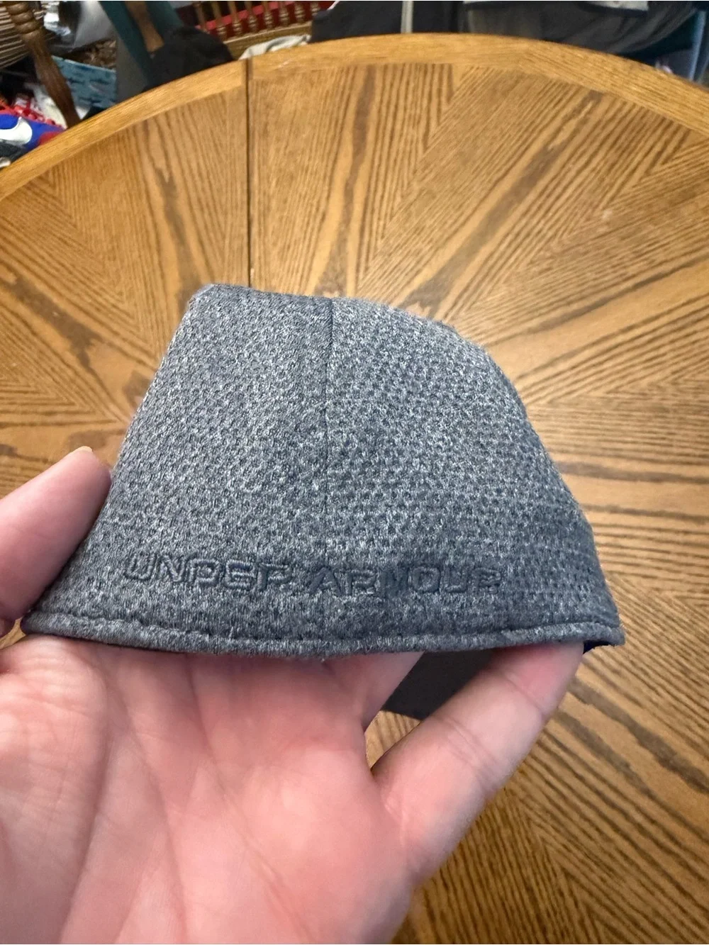 Under Armour Gray Hat with Orange Outline Logo